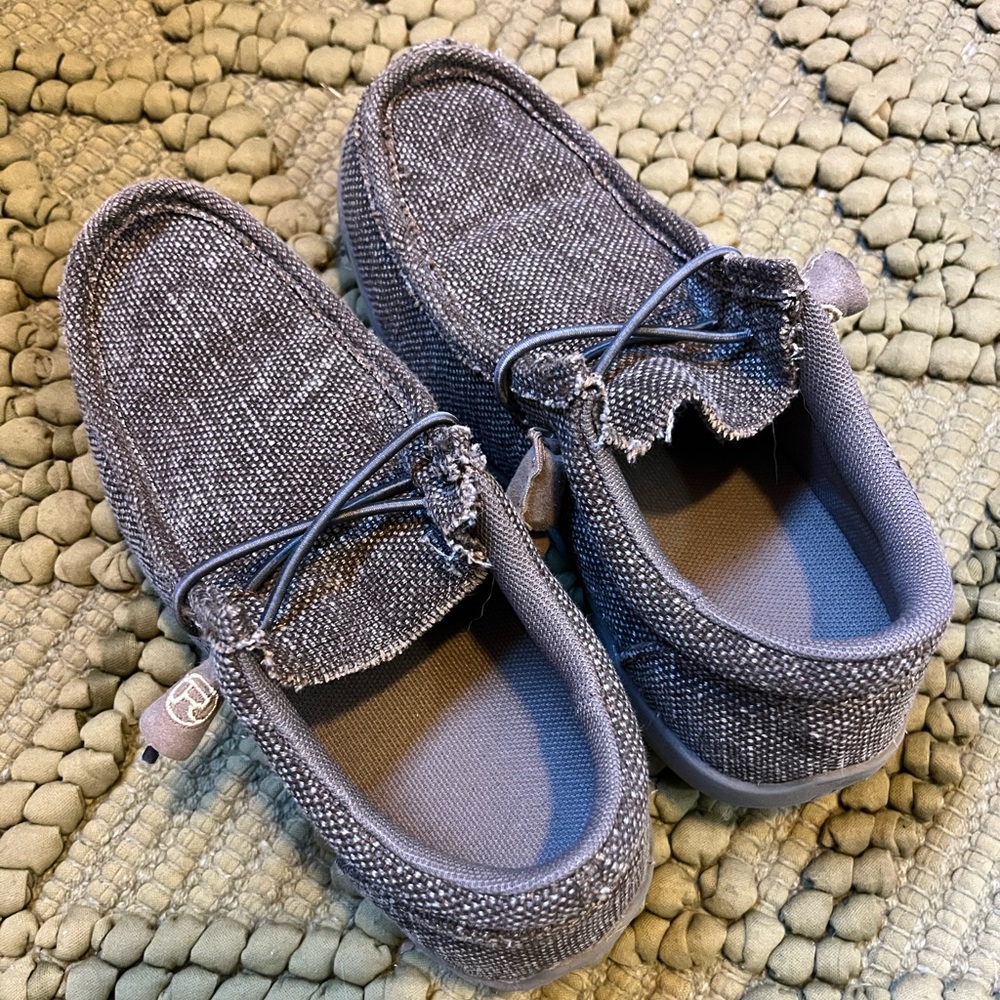 Roper Kids' Gray Moccasins